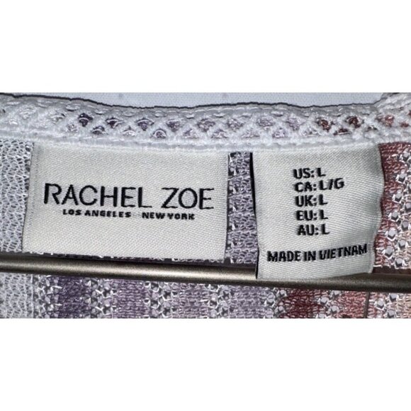 NWT RACHEL ZOE Pastel Striped Coverup Caftan Long Size Large - Picture 4 of 9
